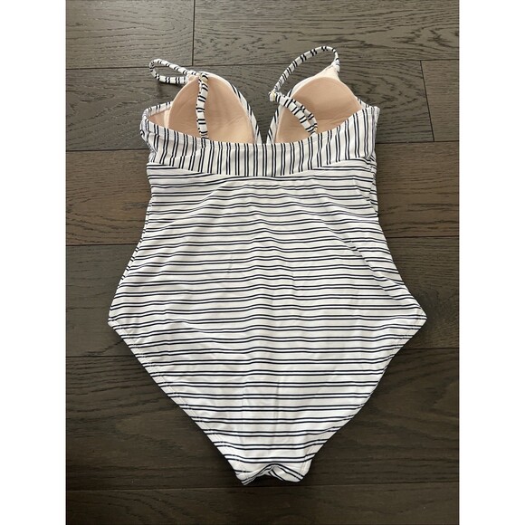 Kona Sol Women's Swimsuit One piece High coverage Navy Blue/white Size Large - Picture 5 of 7